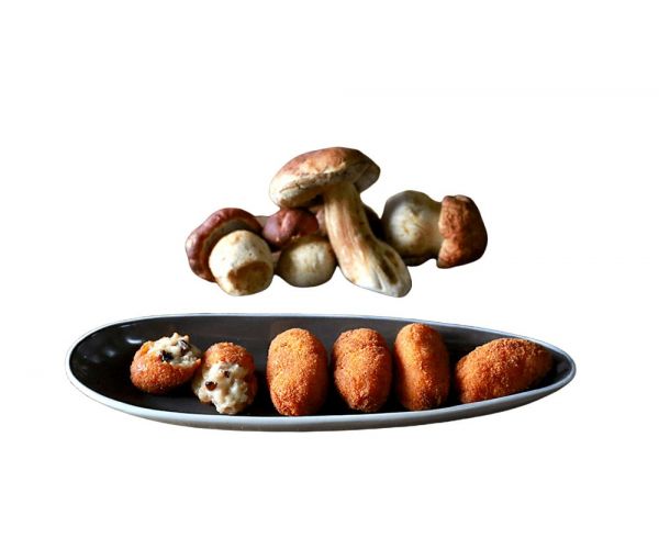 Croqueta casera de boletus