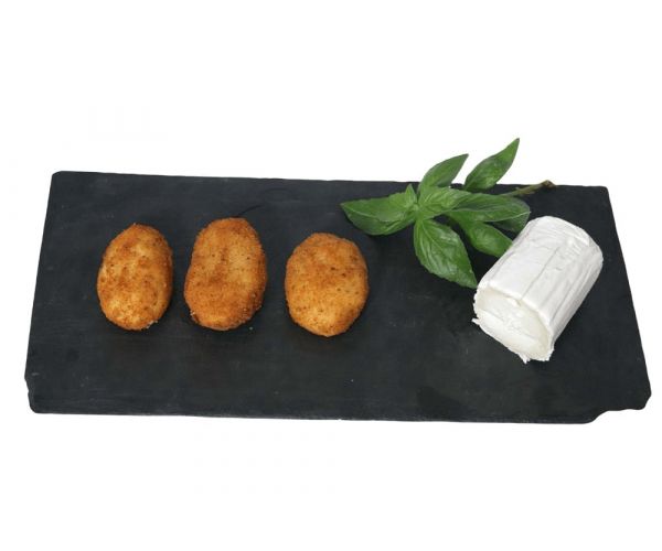 Croqueta casera de queso de rulo de cabra